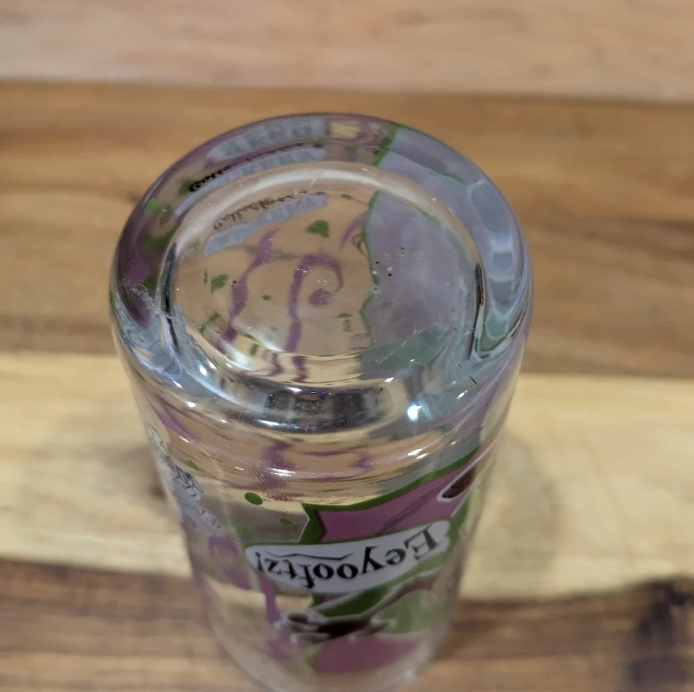 Warner Bros. Taz Glass with Purple and Green Design